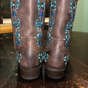 Eight Second Angel | Shoes | Leather Floral Western Boots | Poshmark